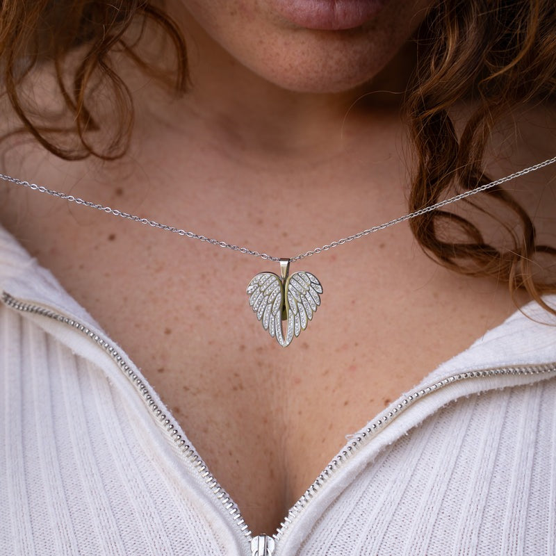 Mon collier ange avec gravure personnalisée